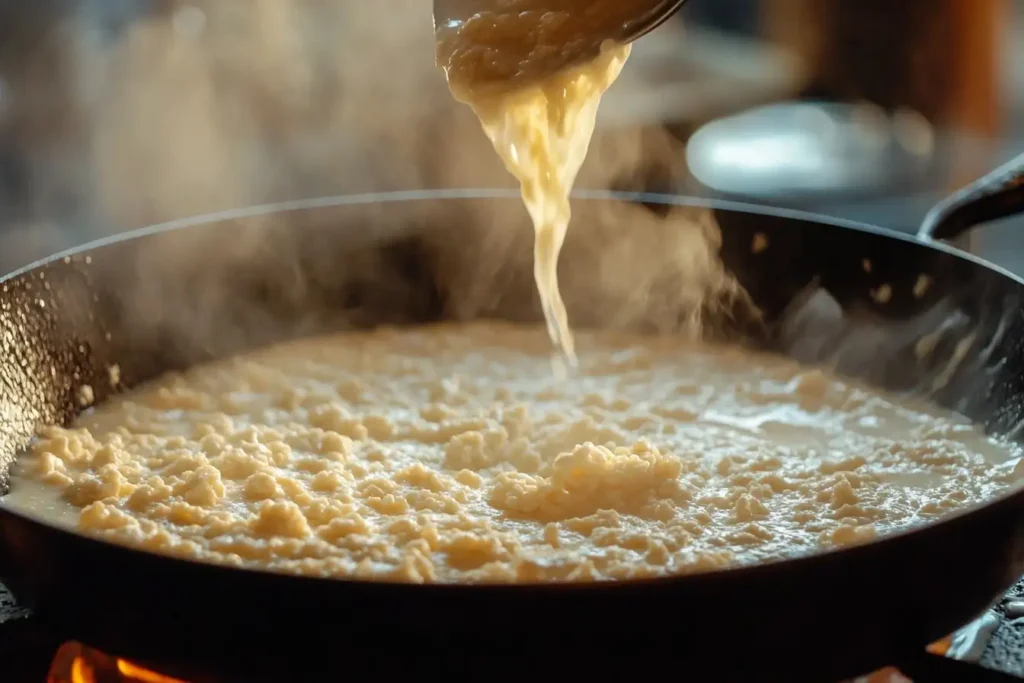 Preparing Cottage Cheese Pancakes
Title: Batter Ready