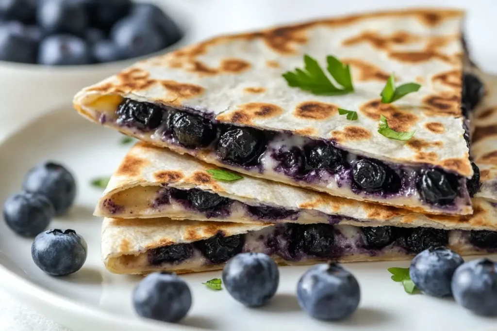  Making a Blueberry Breakfast Quesadilla