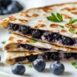 Making a Blueberry Breakfast Quesadilla